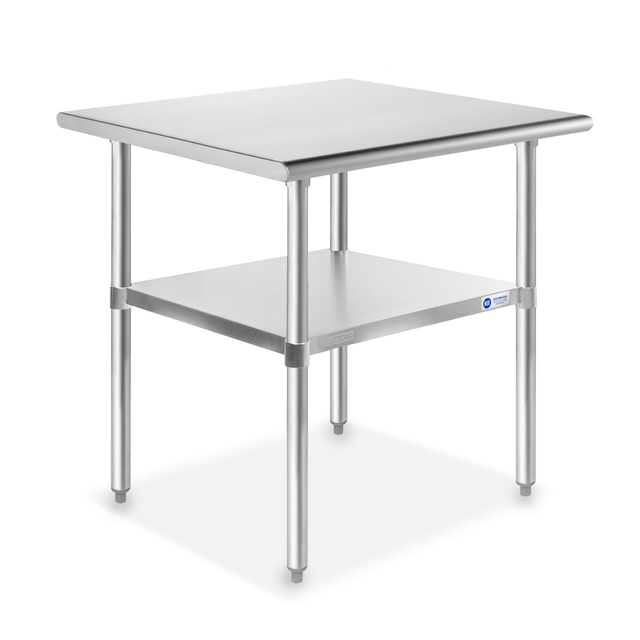 GRIDMANN Stainless Steel Work Table, NSF Commercial Kitchen Prep Table with Under Shelf for Restaurant and Home